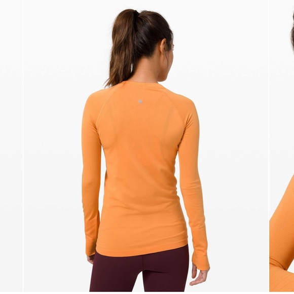 NWT - Lululemon - Women's Swiftly Tech LS 2.0 - Monarch Orange - Sizes: 8 & 10 - Picture 12 of 14